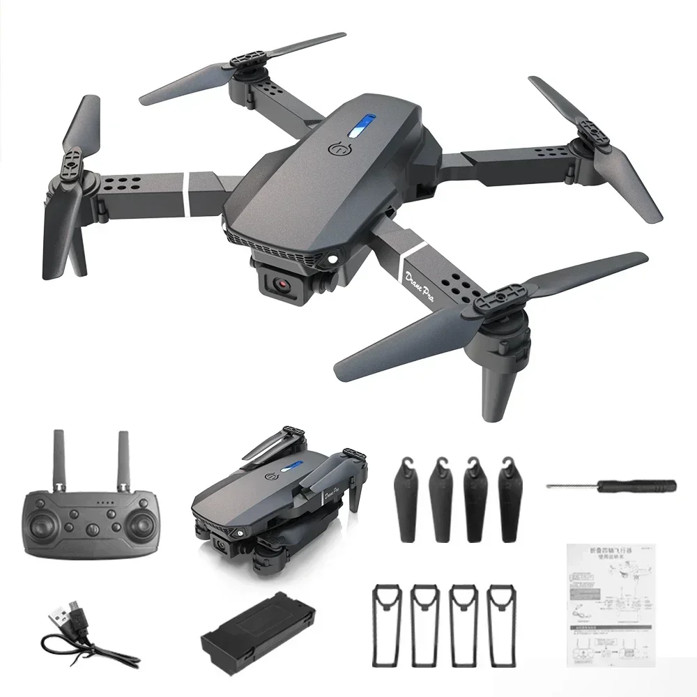 Мини-дрон E88 с камерой 4K HD, – обзор и цена Drone Kit Tricopter