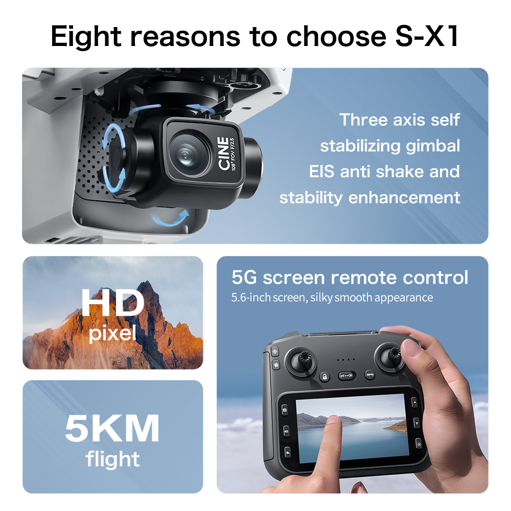 Дрон Lenovo S-X1 8K HD професс – обзор и цена Drone Kit Professional